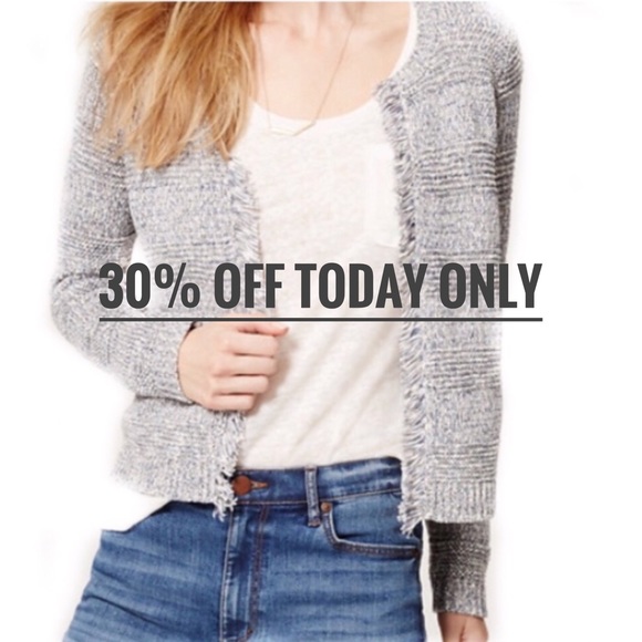 LOFT Sweaters - Loft Finge Cardigan